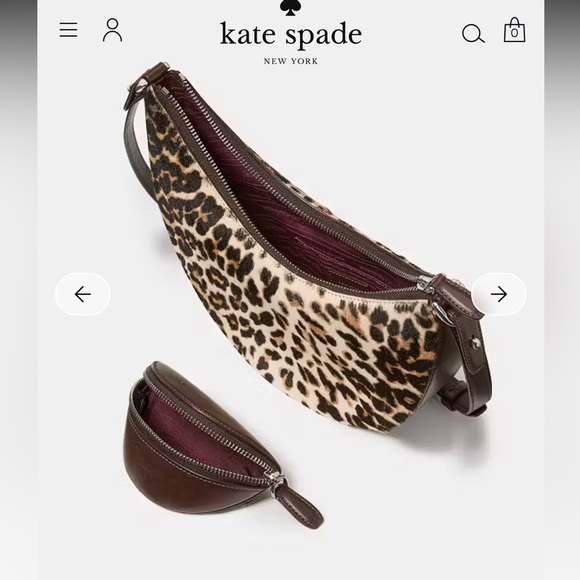 NWT Kate Spade Duo Leopard Haircalf Crossbody Bag - Picture 6 of 14